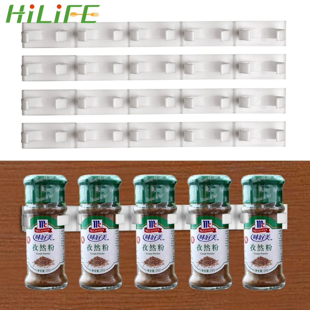 HILIFE Полка для специй Gripper 2 шт. 4 зажим шкафа полка Для Приправ Держатель хранения