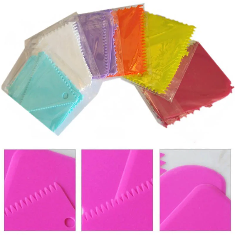 6 шт. скребок в форме пилообразного крема для торта нож масла кухонные