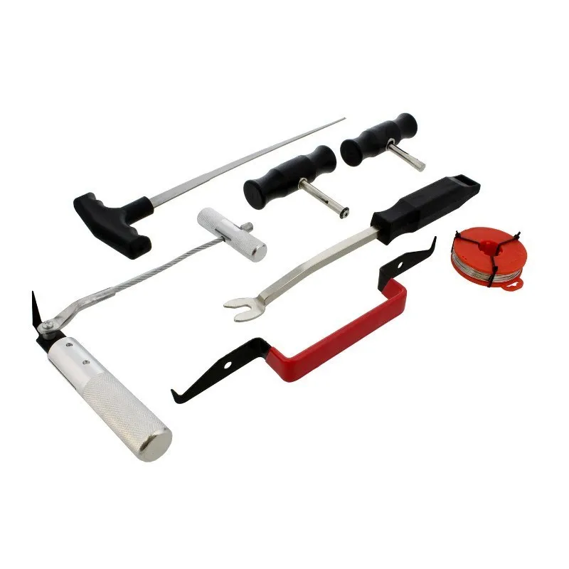 Automobile Windshield Disassembly Broach Tool Wire Threader Saw Combination Set |