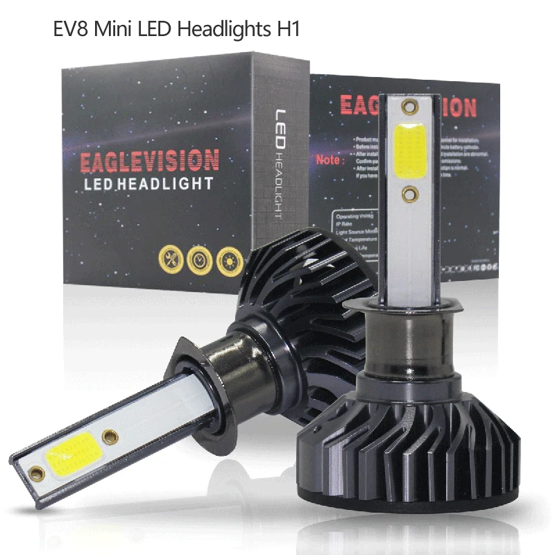 

1 Pair H1 1500W DOB LED Headlight Kit High or Low Beam Bulb Xenon 6500K Power