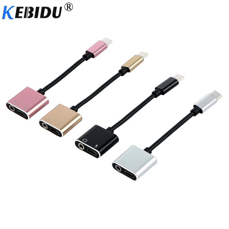 Аудиоадаптер kebidu USB Type C с разъемом 3 5 мм для наушников кабель-конвертер Samsung S8 Huawei