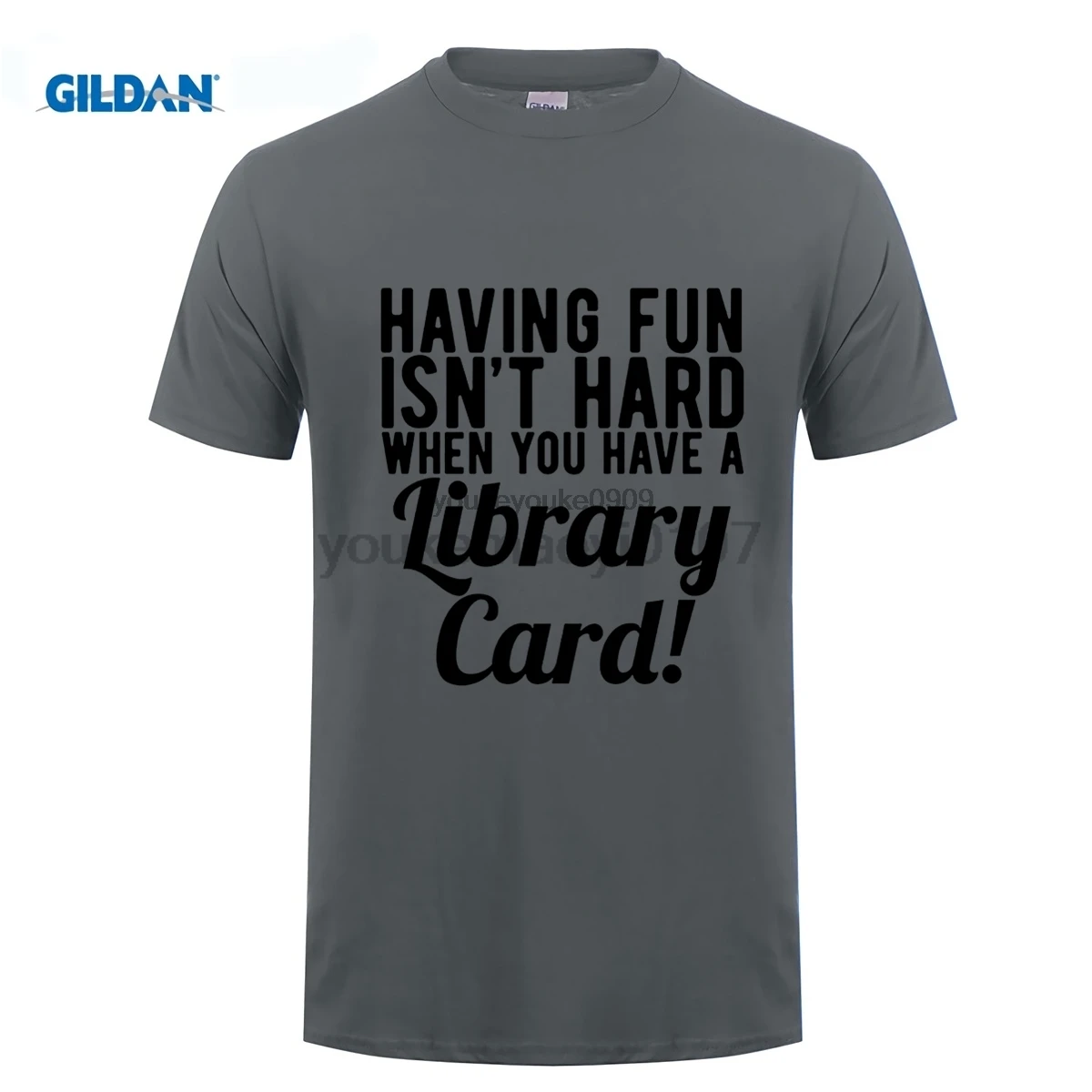 GILDAN Have Fun не трудно когда у вас есть футболка с книжной картой мужские рубашки в