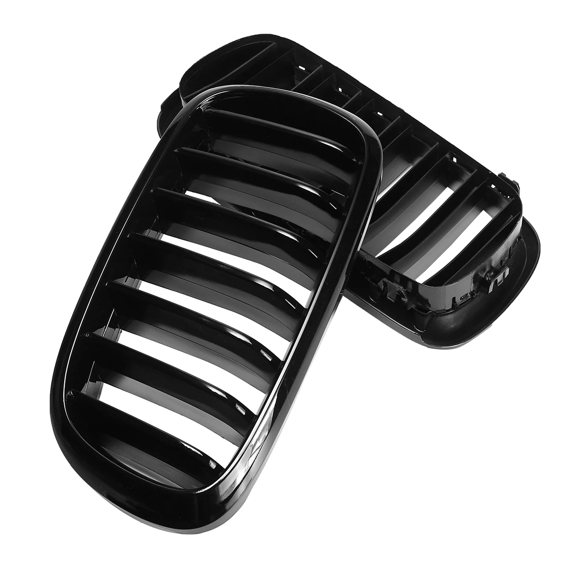 Для BMW F15 F16 X5 X6 2013 2017 1 пара новый ABS сменный глянцевый черный 2 двойных планки