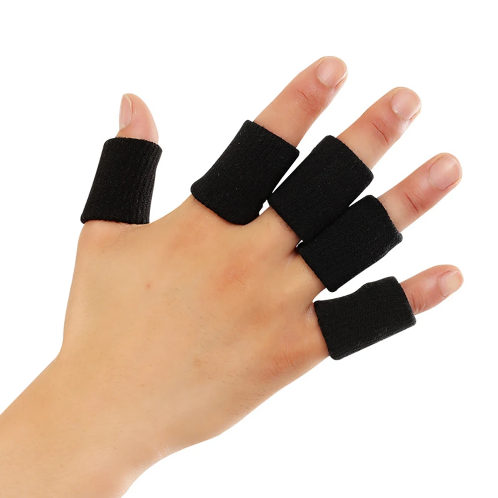 

10PCS Finger Sleeves Stretchy Breathable Durable Compression Finger Protector for Arthritis Calluses Sports