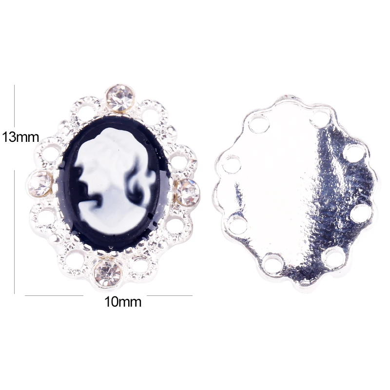 Blueness 10Pcs/Lot 3D Beauty Girl Gems Nail Art Rhinestones Charms DIY Strass Studs Silver Alloy Nails Decorations Crystals | Красота и
