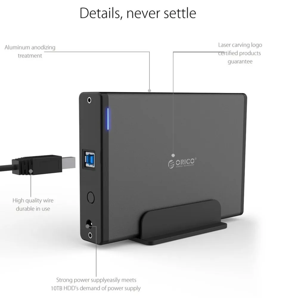 Корпус внешний Orico 7688U3-Bk для жесткого диска USB 3 0 на Sata 5 | Компьютеры и офис