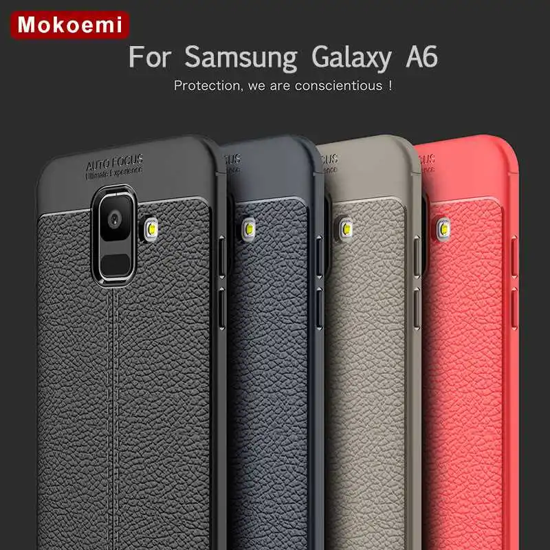 Mokoemi Lichee Pattern Shock Proof Soft 5.6&quotFor Samsung Galaxy A6 2018 Case For Plus Phone Cover |