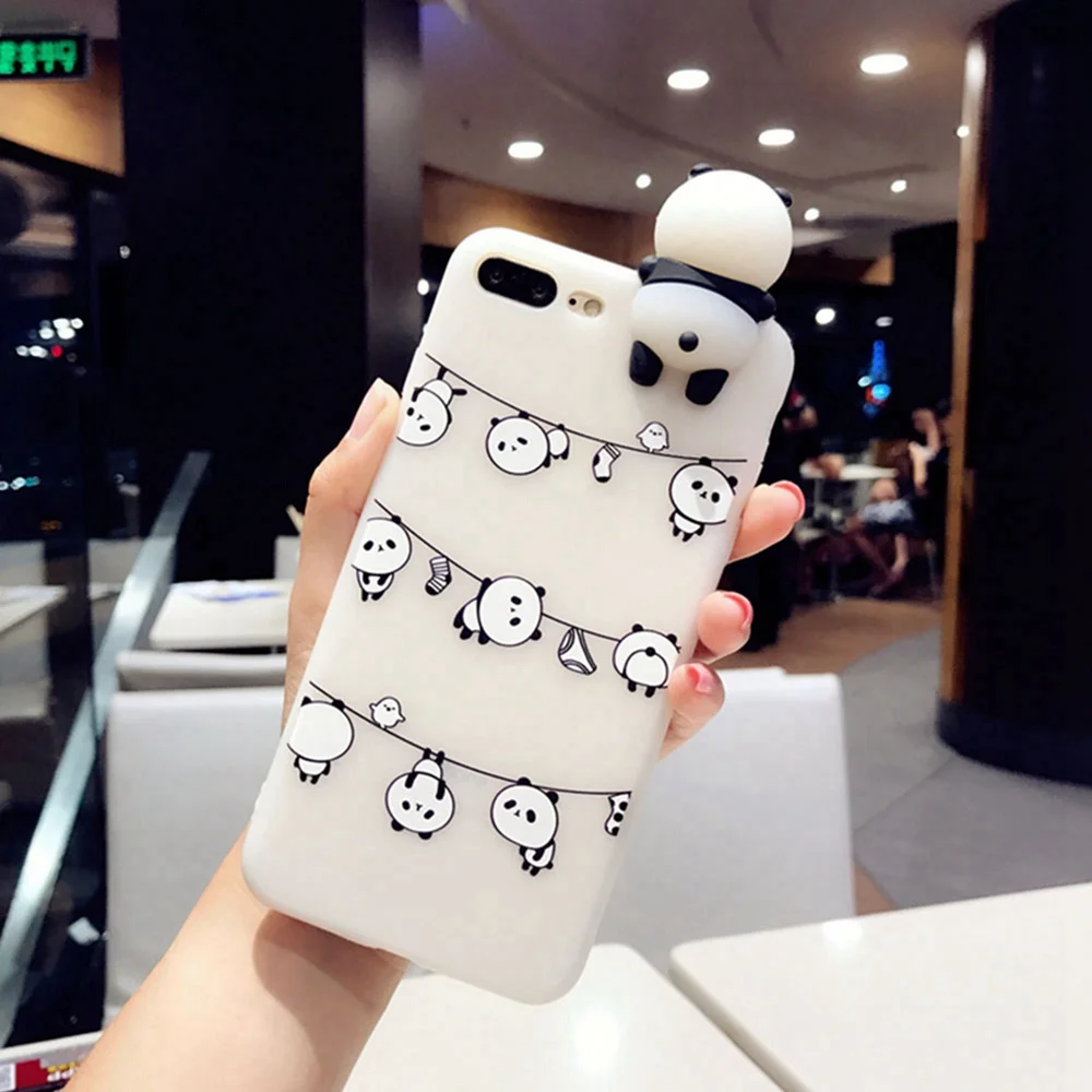 KISSCASE 3D панда мультфильм узорчатый чехол для телефона iPhone 6 7 8 6s Plus милые Чехлы X 10