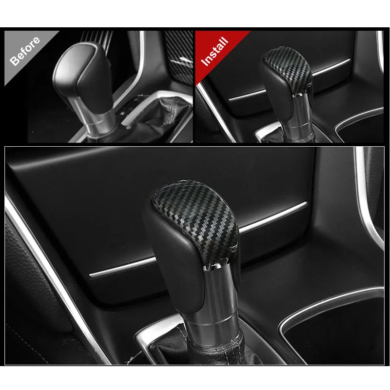 

Car Carbon Gear Shift Knob Head Panel Cover Trim fit For Honda Accord X 2018