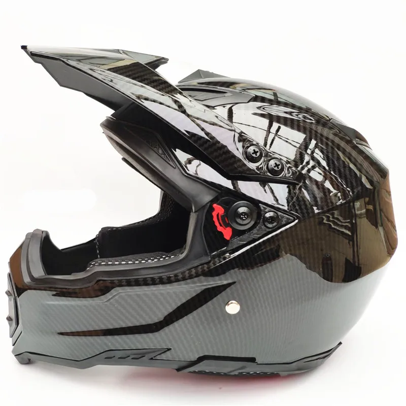 Carbon Fiber Pattern ABS Mater Full Face Moto Racing Helmet DOT Outdoor Adult  MX Motocross Off-Road Dirt Bike Motorcycle ATV M