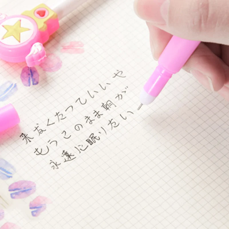 0 5 мм Kawaii розовый гель ручка прекрасный чистый цвет звезда крылья нейтральные