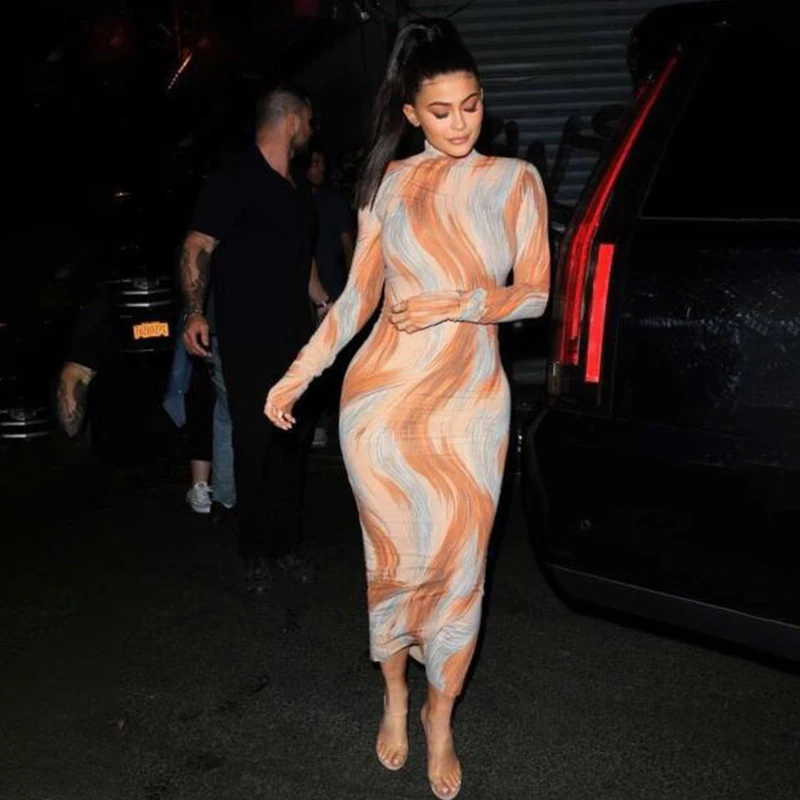 Женское длинное летнее платье с принтом повседневное Пляжное Платье макси