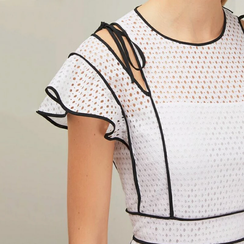 Высокое качество взлетно посадочной полосы платье миди Для женщин с круглым