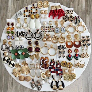 Женские серьги-подвески Flatfoosie, винтажные, с кристаллами, длинные, для свадебвечерние