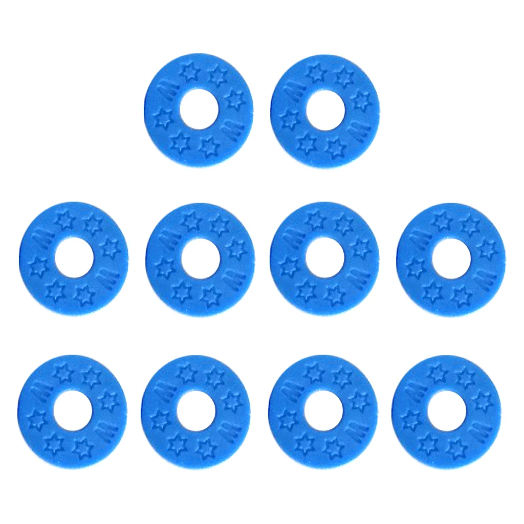 Tooyful 10 Pieces Rubber Guitar Strap Block Safety Lock Washer for Parts Accessories Assorted Color | Спорт и развлечения