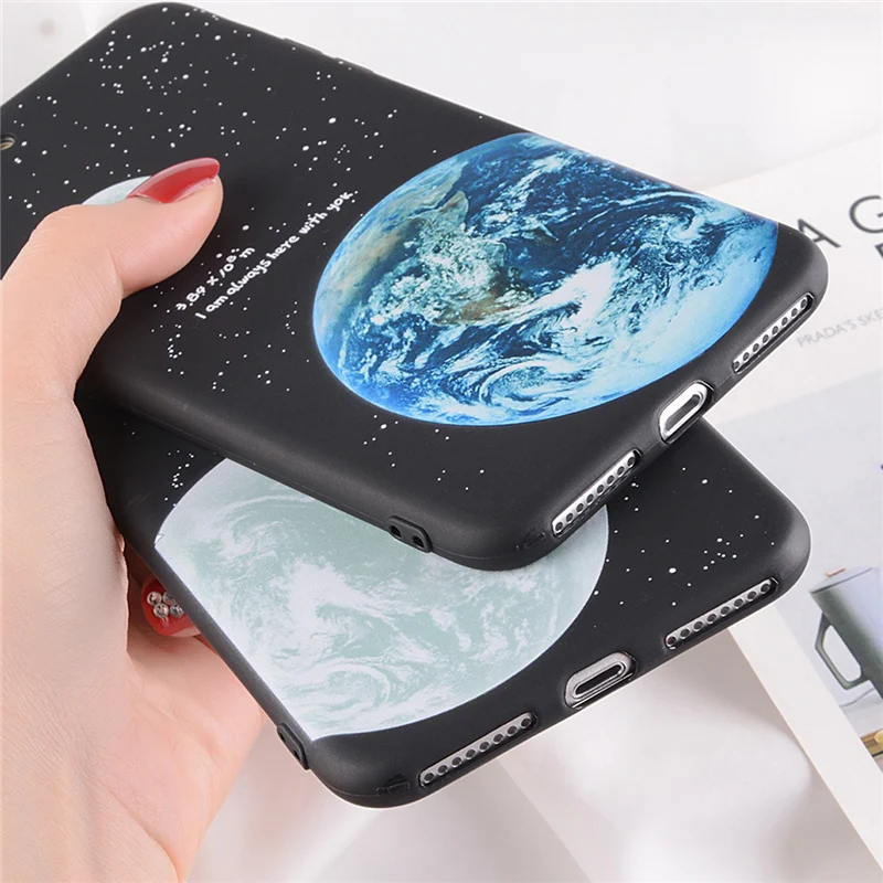 Lovebay Phone Case For iPhone 6 6s 7 8 Plus X XR XS Max 5 5s SE Fashion Cute Cartoon Planet Moon Star Soft TPU |