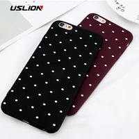 uslion wave point polka tpu phone case for iphone 11 12 13 pro x xs max xr dots cases for iphone 7 8 plus soft tpu silicon cover