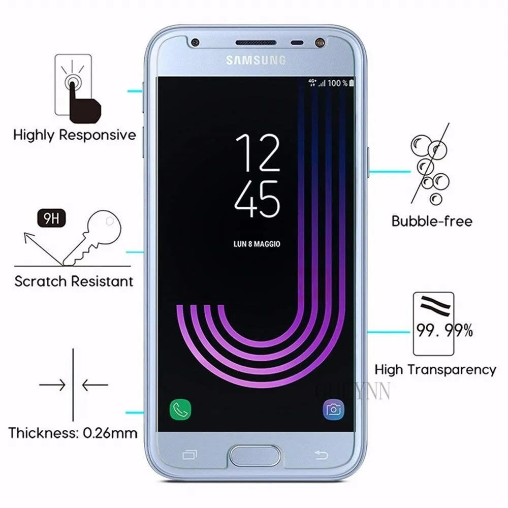 9H противоударное закаленное стекло для Samsung Galaxy A10 A20 A30 A40 A50 A60 A8 A6 J4 J6 2018 HD 0 26 мм