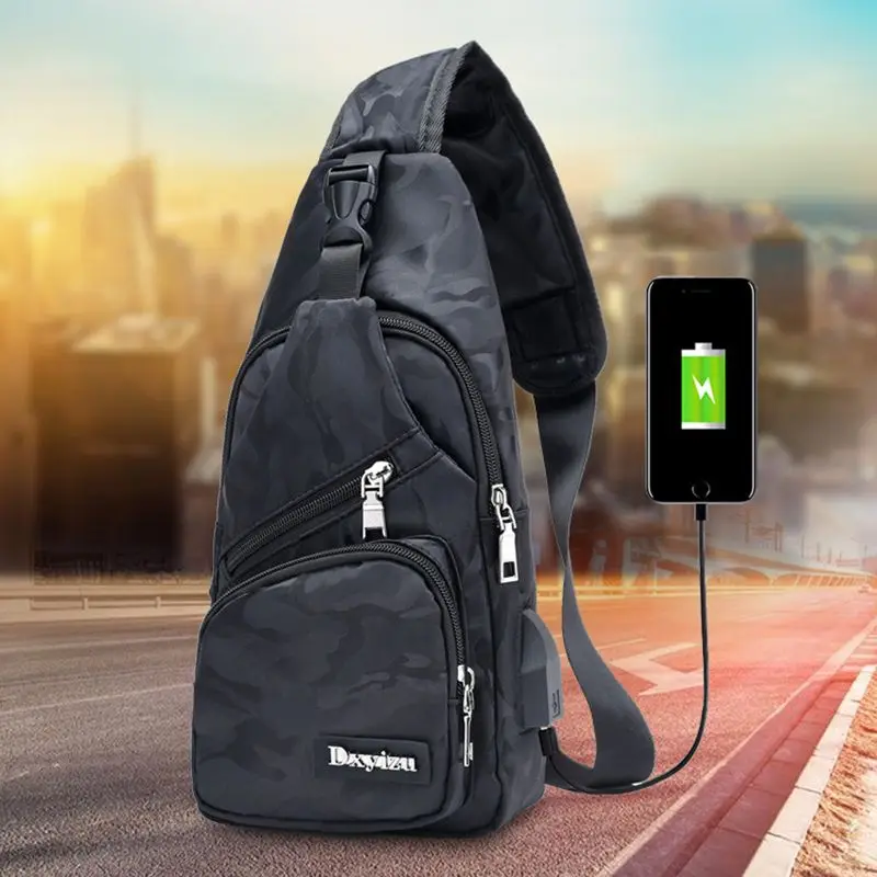 FGGS DINGXINYIZU Повседневная камуфляжная сумка через плечо для путешествий с USB
