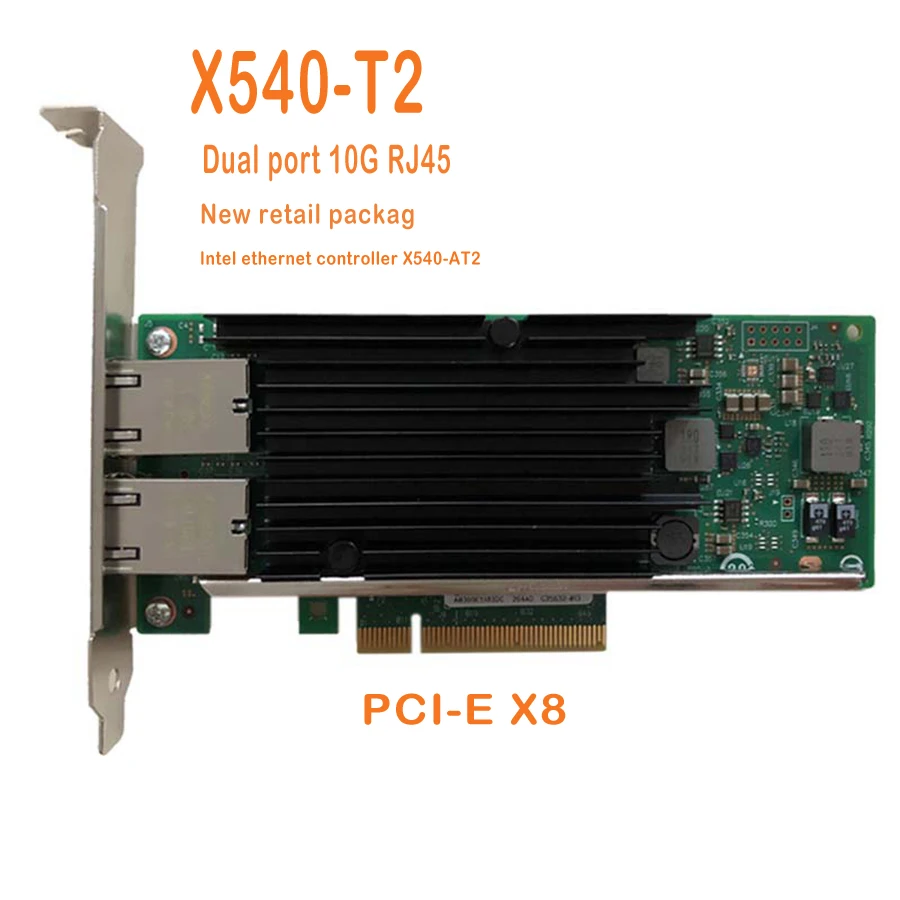 Двухпортовый Ethernet адаптер Eastforfuy RJ45 PCI E X8 10 ГБ|Сетевые шкафы| |