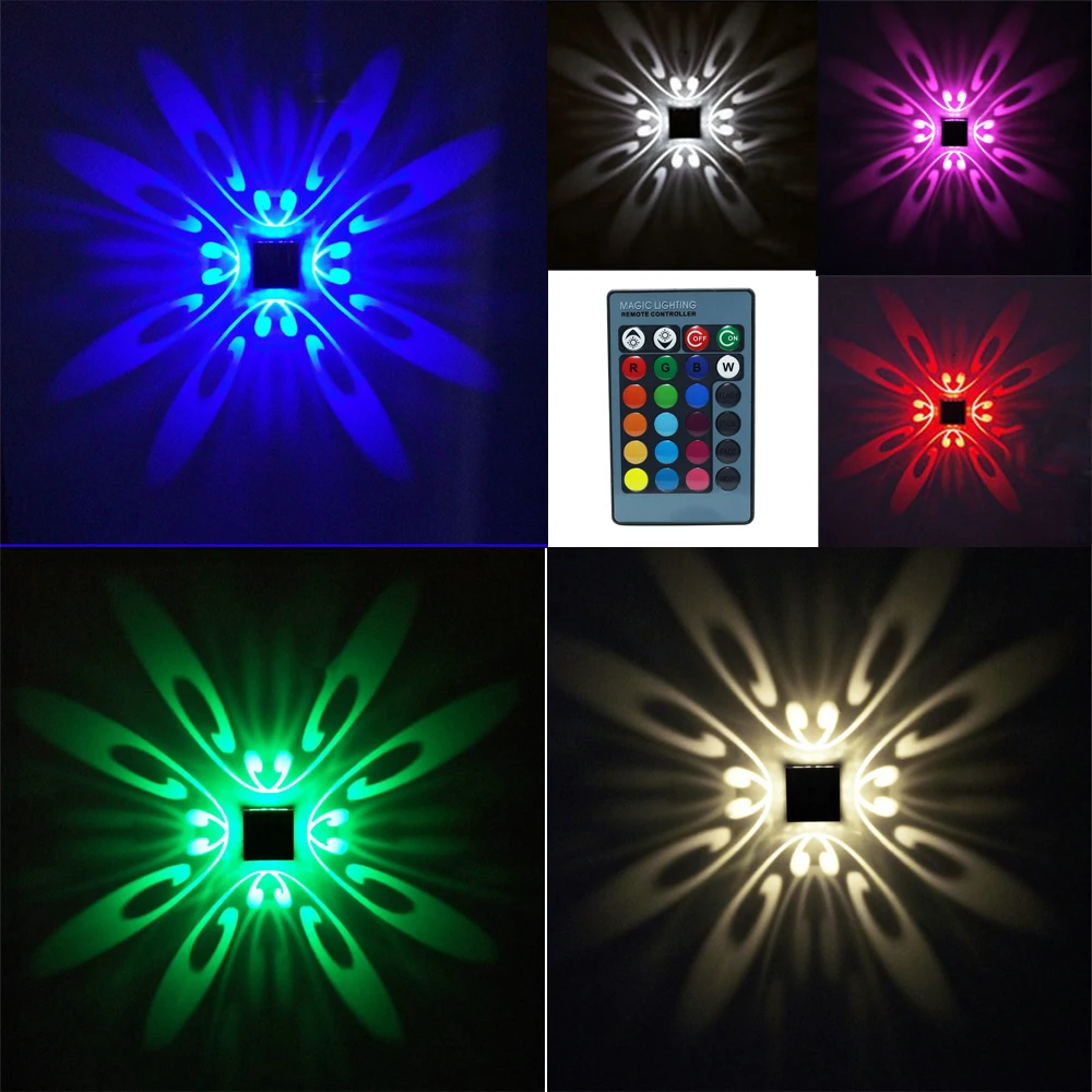 Настенная светодиодная комнатная лампа цветной LED проекционный светильник