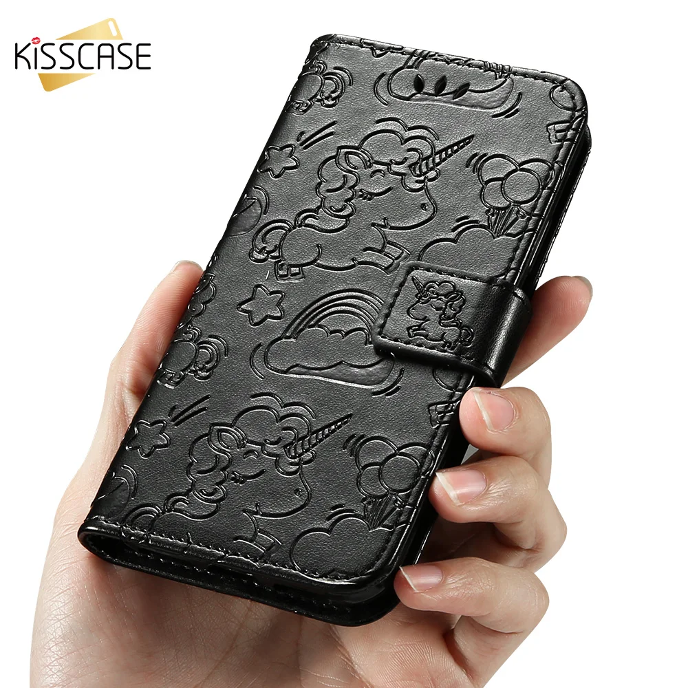 KISSCASE Чехол-портмоне с отделением для карт чехол телефона Huawei Mate 10 Pro P10 P20 Lite