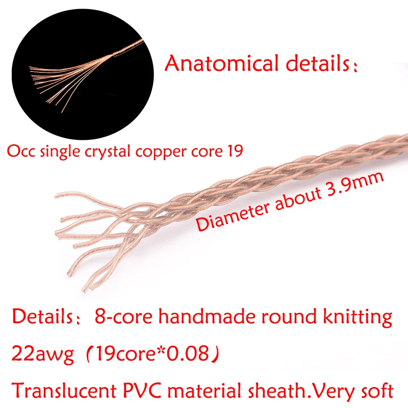 Кабель для наушников GUcraftsman 6N OCC медный осветительных приборов Φ LCD2 LCD3 4Pin XLR 2 5/4 4