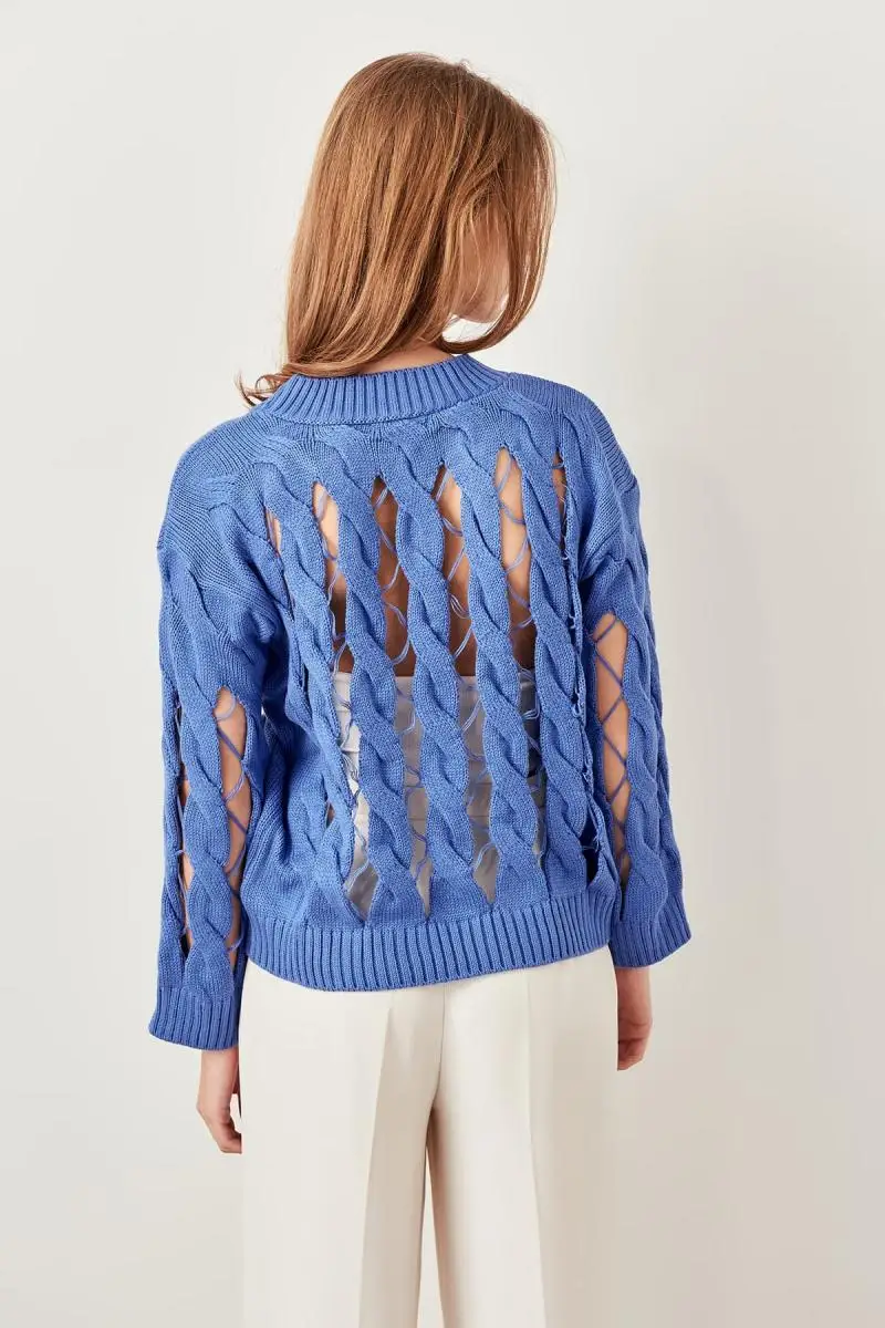 Trendyol синий трикотажный свитер TCLSS19FV0017| |