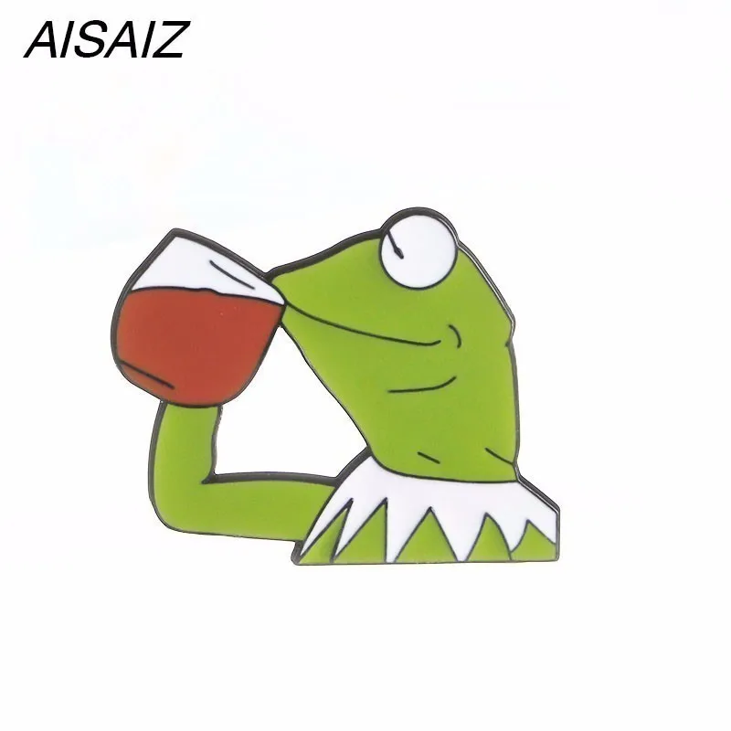 Металлическая эмалированная брошка Kermit в виде лягушки высокое качество подарок