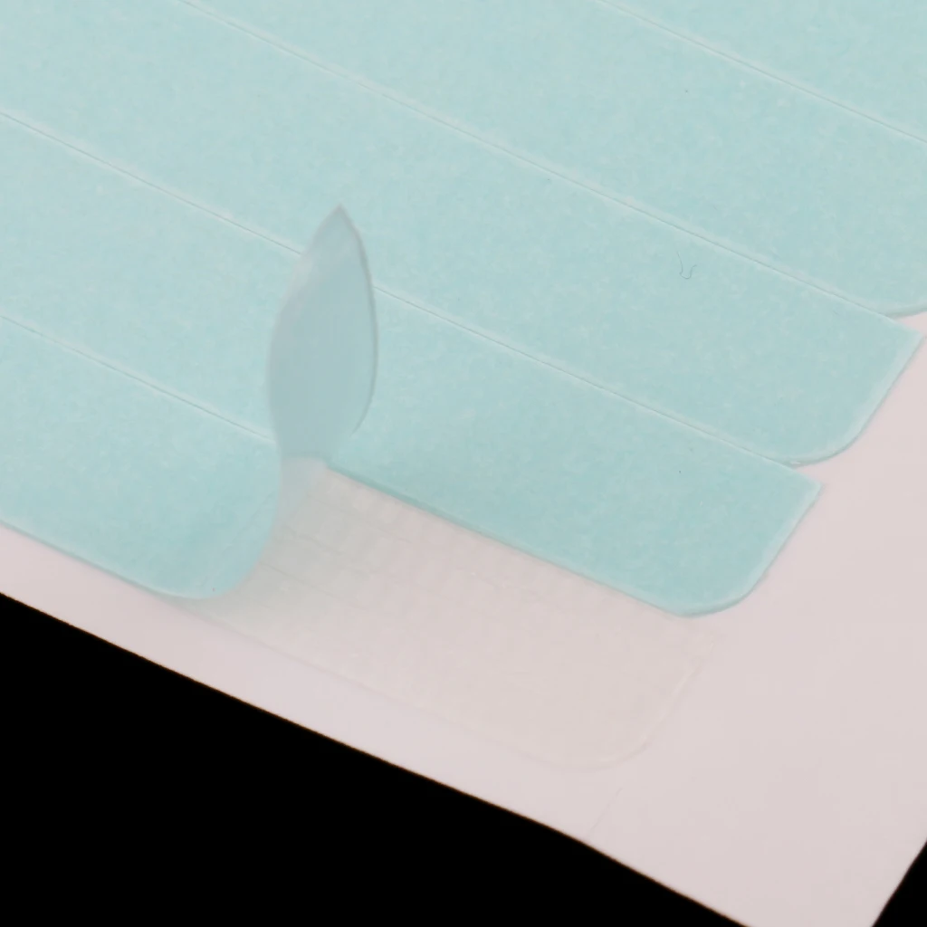60 pcs Pre-Cut Double Sided Adhesive Super Tape for Skin Weft &amp Hair Extensions Blue 4x0.8cm | Шиньоны и парики