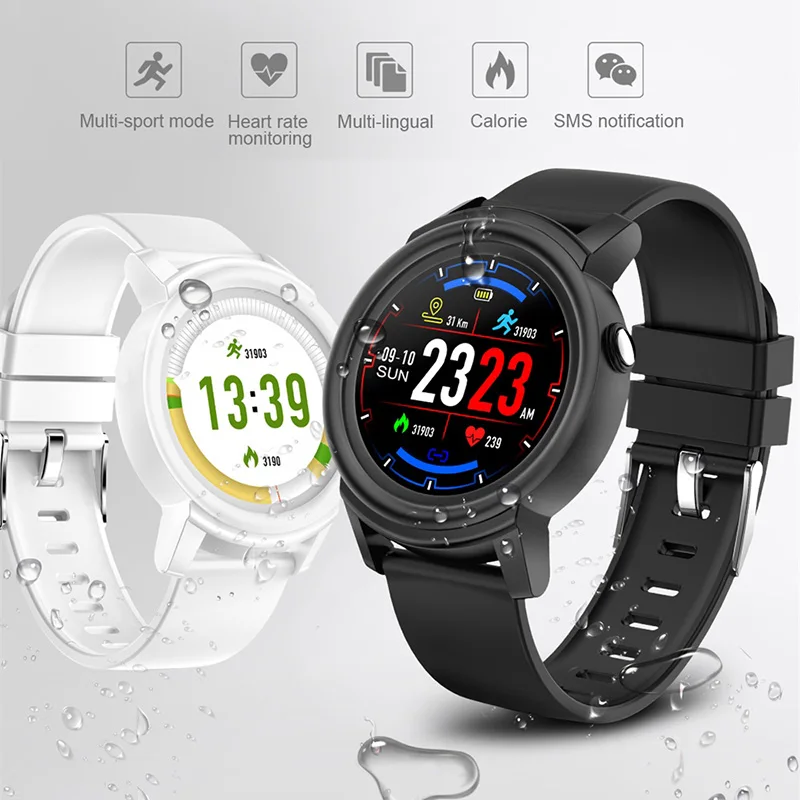 MEISUM 2019 Новые Bluetooth Смарт часы белый Цвет Экран SmartWatch IP67 Водонепроницаемый Фитнес