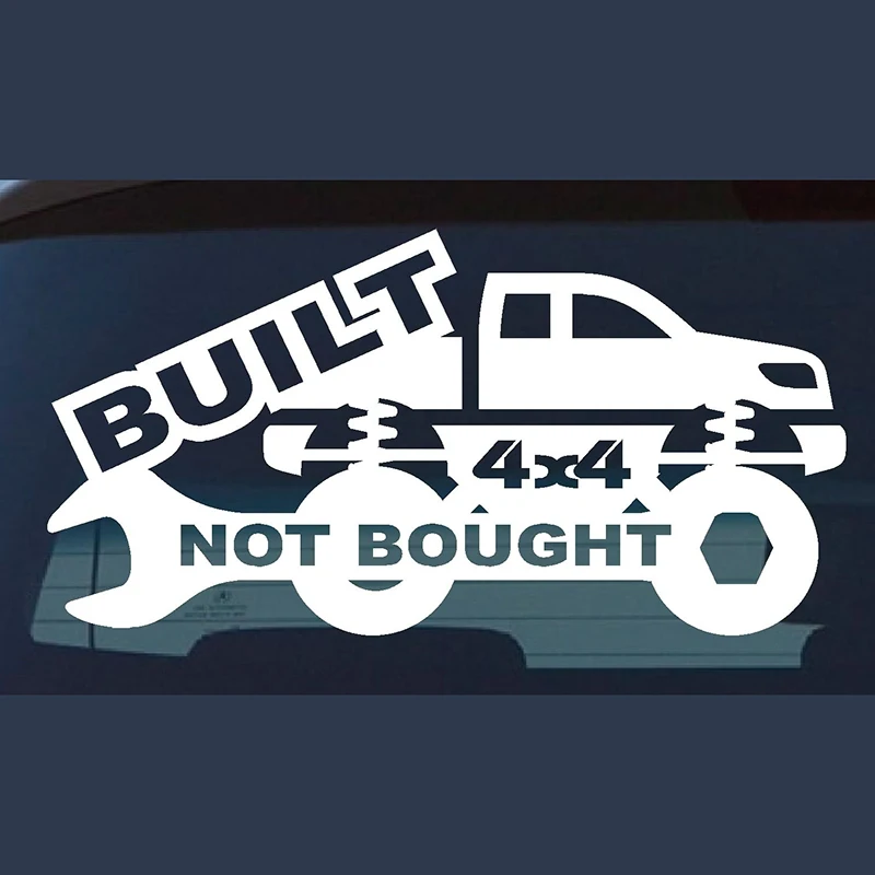 

4x4 Car Sticker Built Not Bought Funny Car Window Bumper Novelty JDM Drift Vinyl Decal Sticker