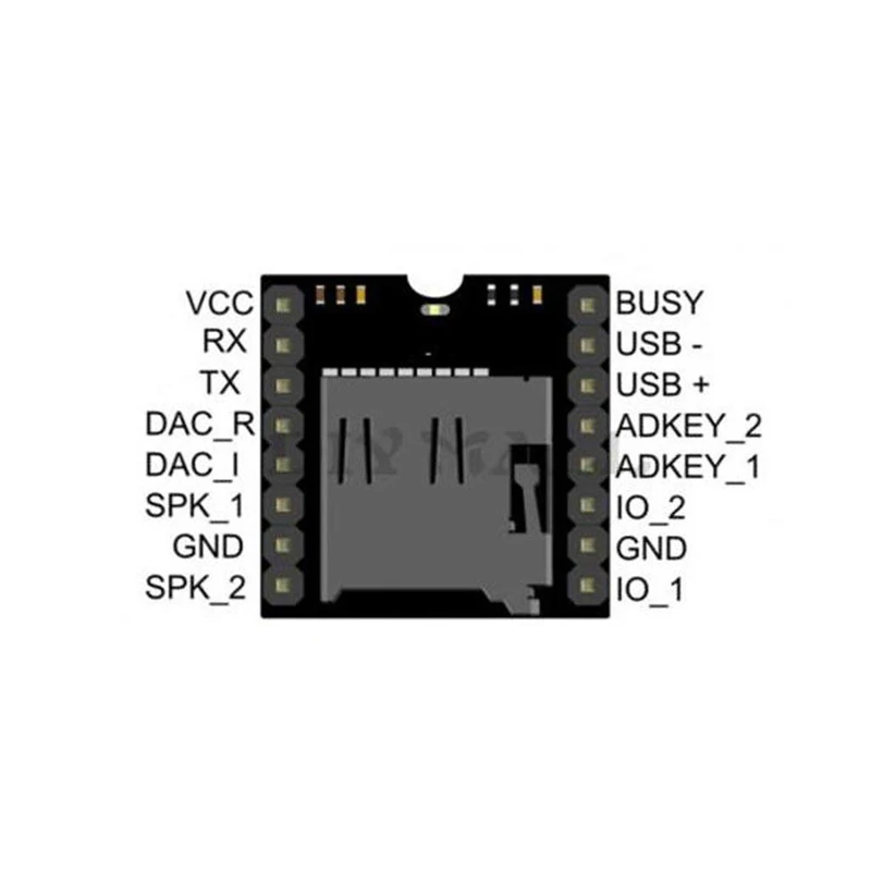 Мини модуль MP3 плеера tf карта u диск мини mp3 плеер аудио голосовой платы для Arduino DF