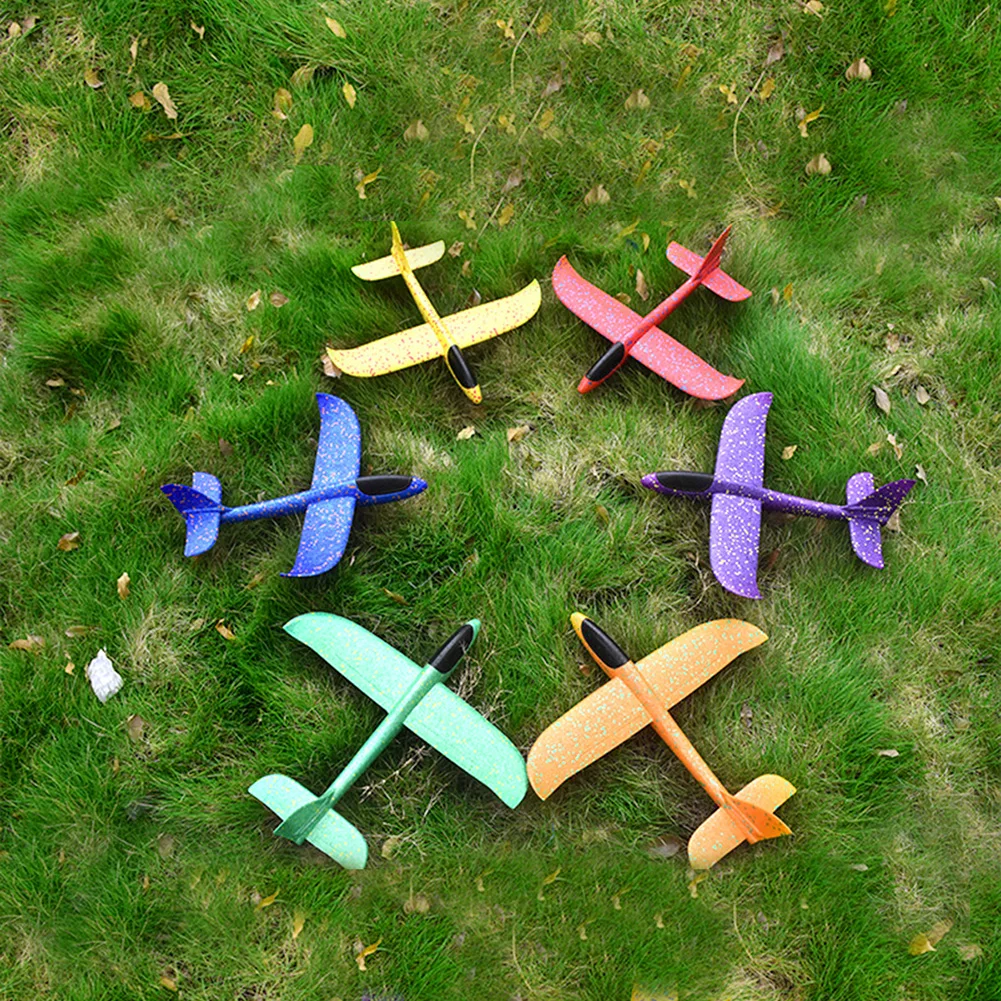 

EPP Foam Hand Throw Airplane Outdoor Random Color Hand Throwing Airplane Hand Launch DIY Glider Model Flying Toy Kids Gifts