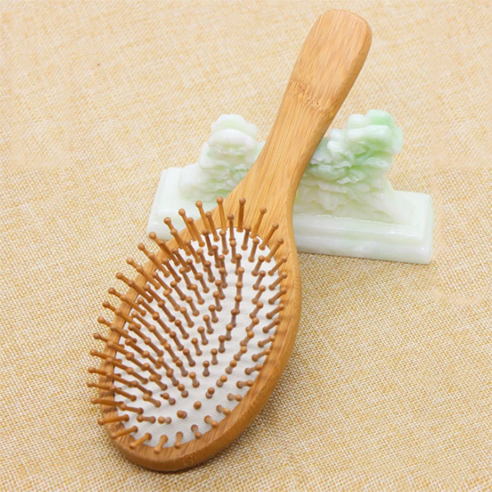 

Unisex Anti-static Organic Bamboo Hair Styling Tools Brush Women Men Less Static Scalp Massage Brush Wholesale