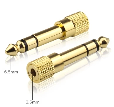 

6.5MM Male to 3.5MM Female Jack Plug Audio Headset Microphone Guitar Recording Adapter 6.5 3.5 Converter Aux Cable Gold Plated