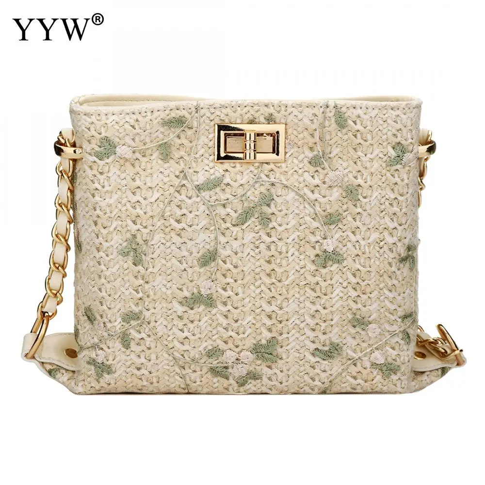 Тканая женская сумка на плечо ручной работы соломенная богемная летняя