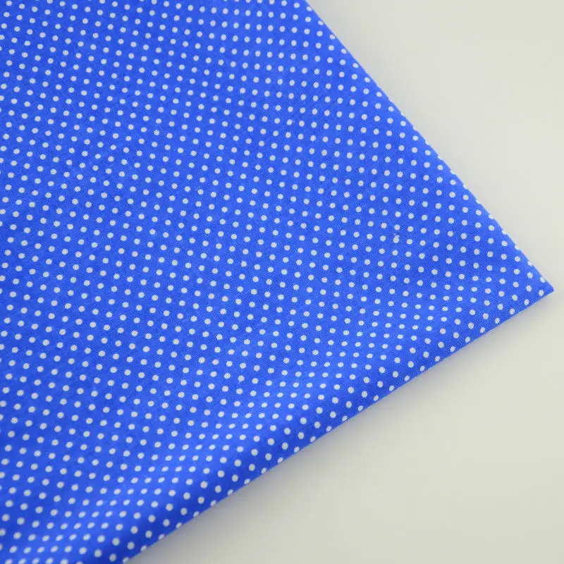 100% хлопок фарбик белый горошек Лоскутная простая ткань толстое Quater для шитья