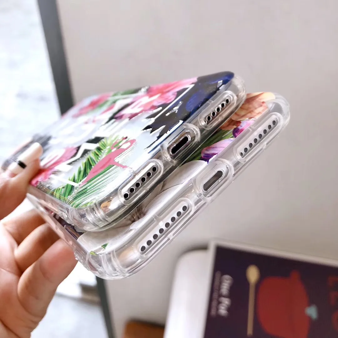 Горячий роскошный простой чехол для iPhone X XS MAX XR английские буквы Фламинго Цветы