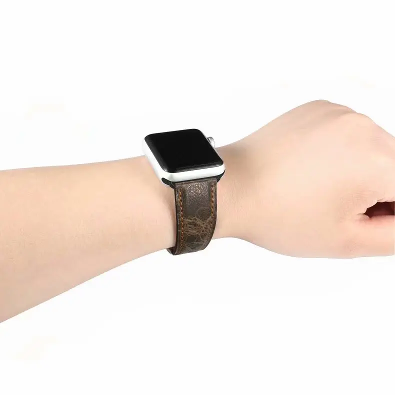 Retro Genuine Leather Bracelet For Apple Watch Series 7 6 5 4  45mm 41mm 40mm 44mm iWatch Bands 42mm 38mm Series 3 2Watch Strap