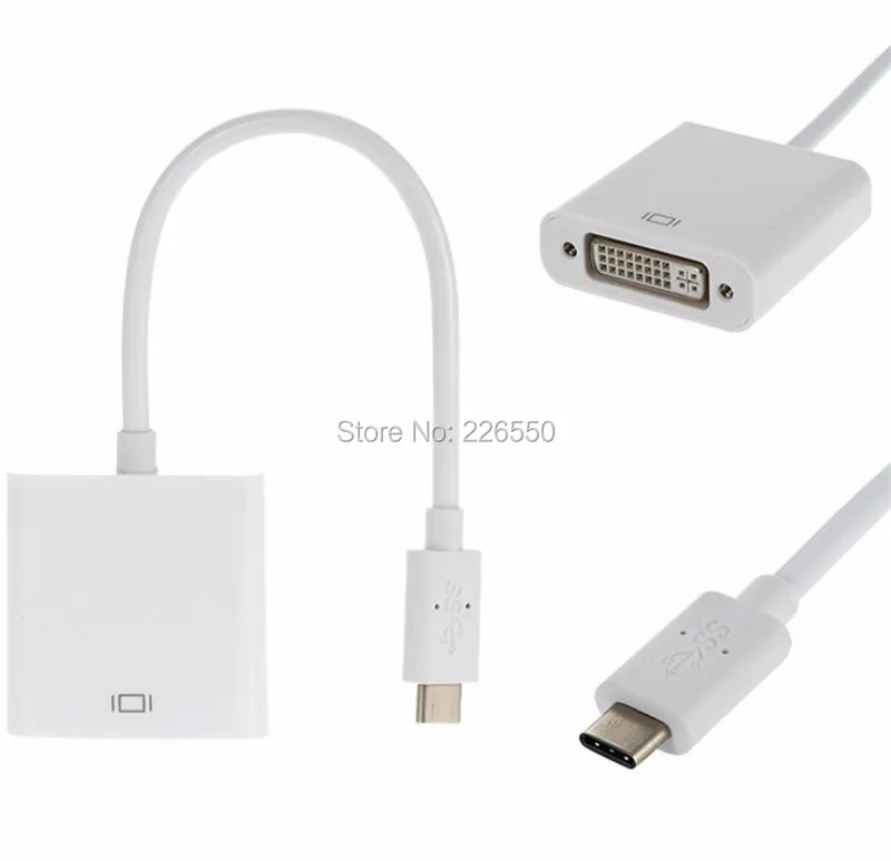Адаптер с разъемом для монитора переходник USB 3 1 Type C Male DVI Female 1080P Mac и Macbook новое