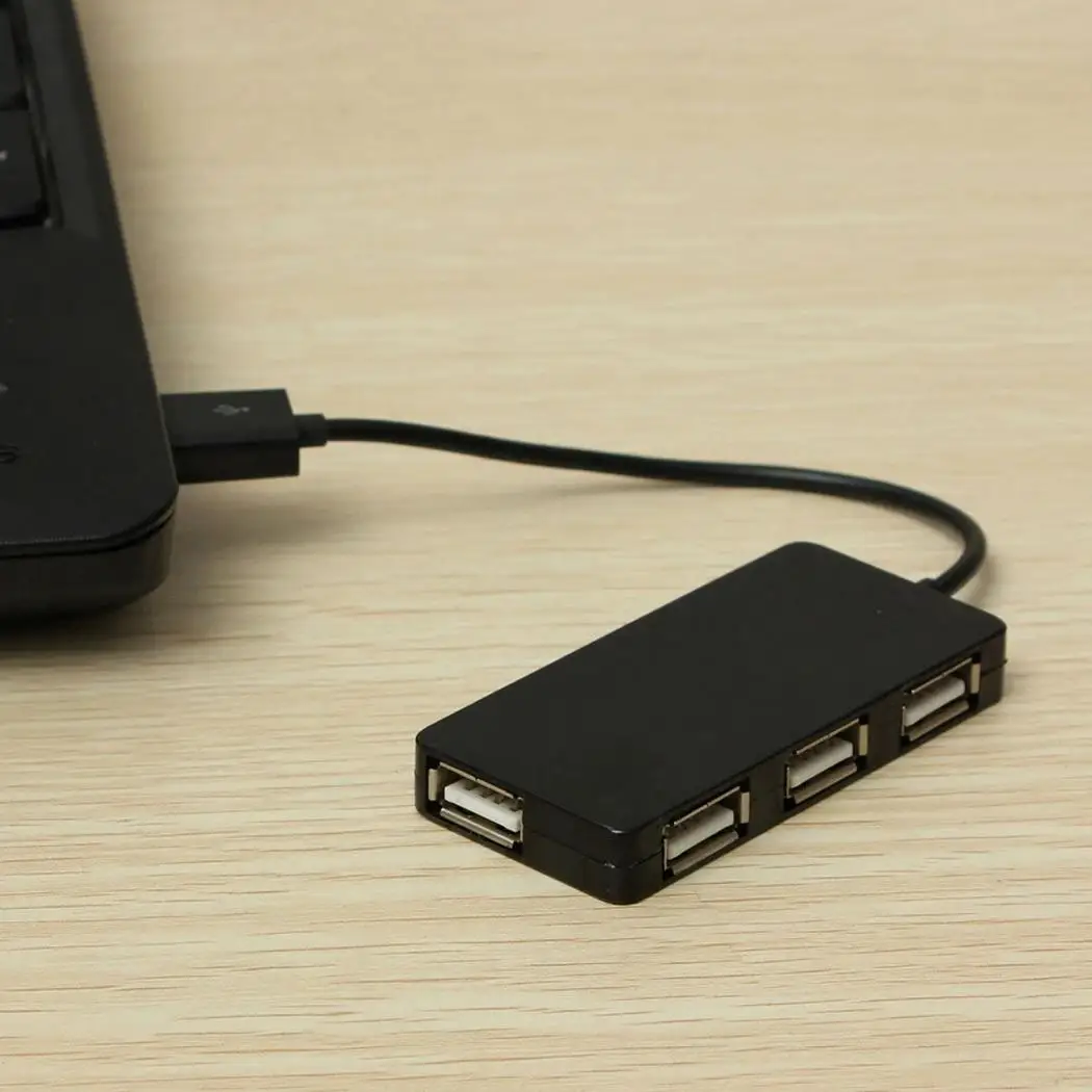 Портативный высокоскоростной 4 Порты USB2.0 480 Мбит/с Hub разветвитель Расширение