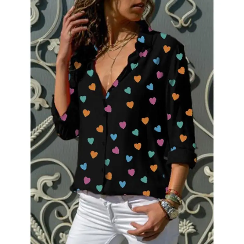 

2020 Women Shirts Blouses Plus Size Long Sleeve Turn Down Collar Elegant Ladies Chiffon Blouse Office Tops Chemise Femme SJ2042C