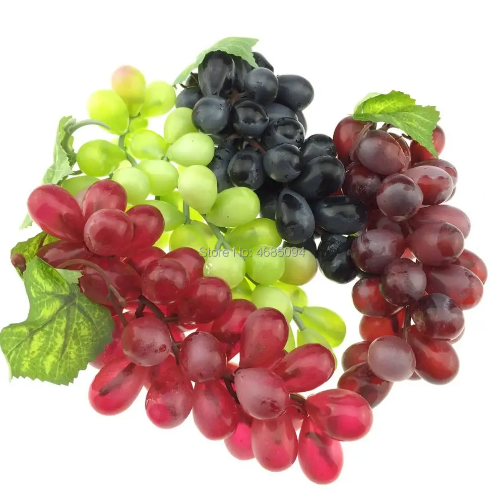 

Gresorth 4pcs Artificial Lifelike Grape Cluster Fake Fruit Decoration Home Party Christmas Photography Props