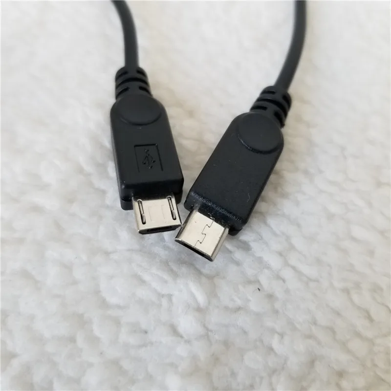 Micro USB Женский к двойному штекерному адаптерному кабелю от 1 до 2 разветвитель