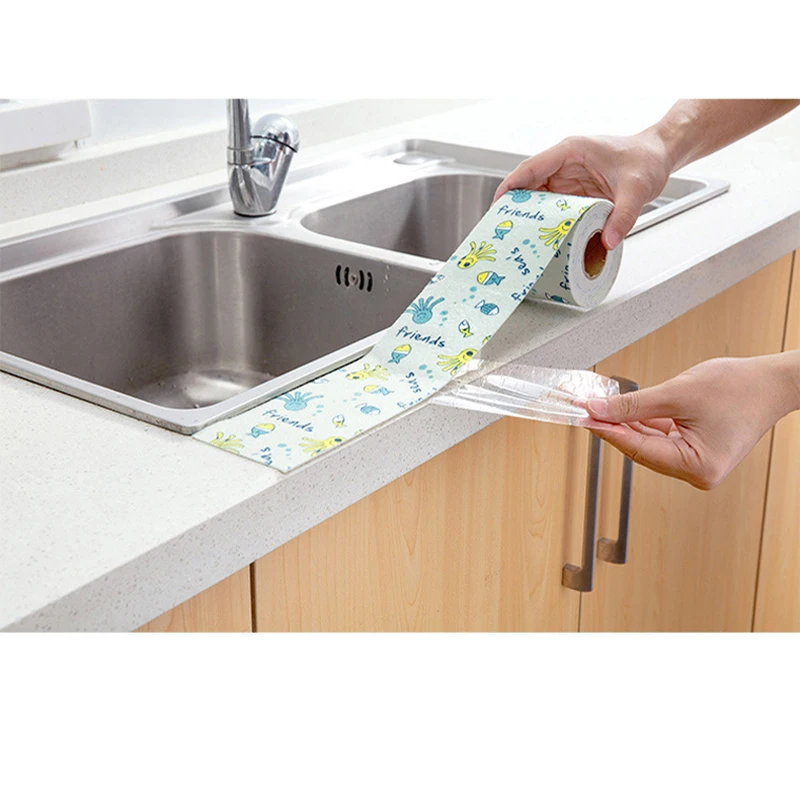 Hot Sale Cartoon Sink Stickers Self Adhesive Waterproof Kitchen Bathroom Wall Corner Line Sticker Diy Home Decor Stikers W37 |