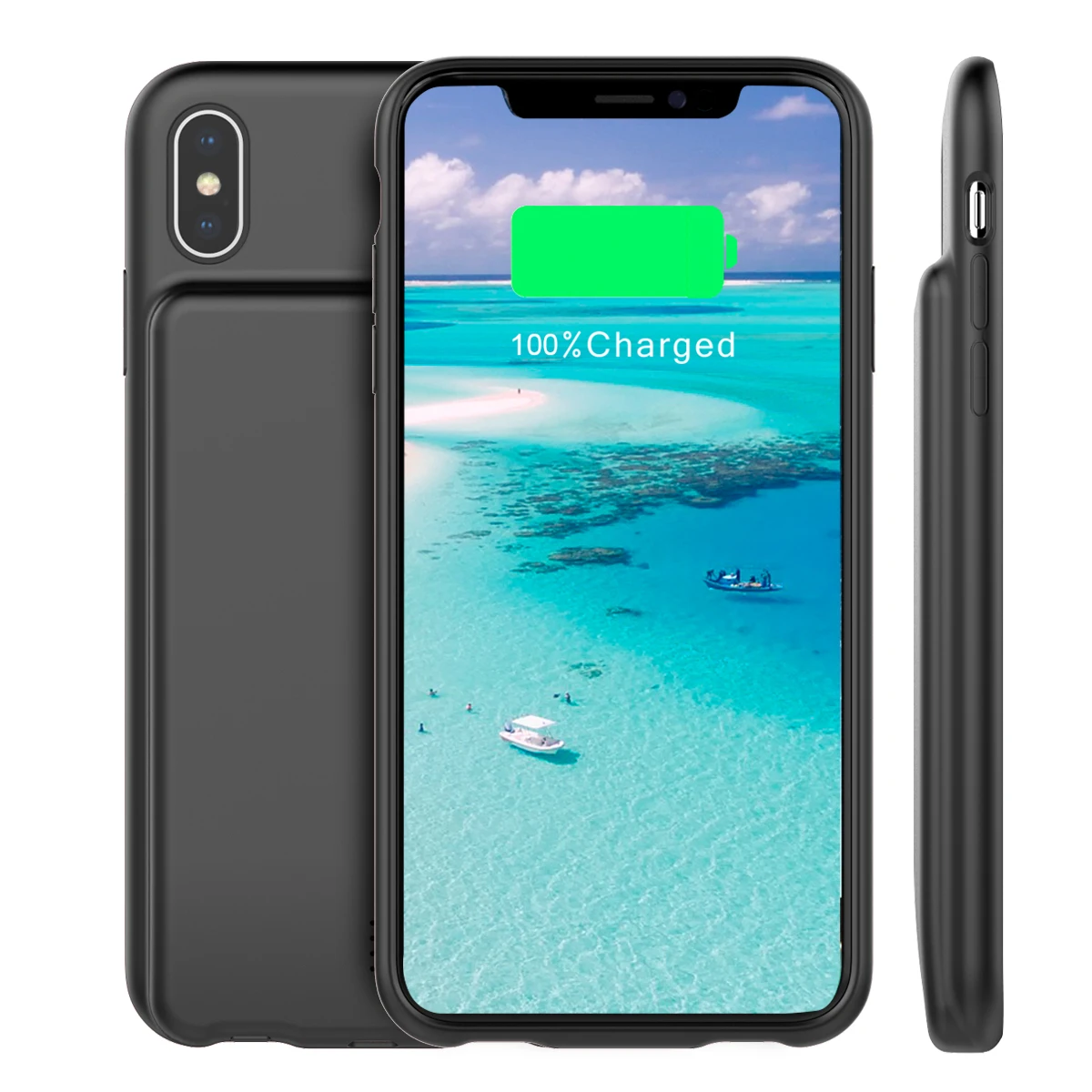 Для iPhone Xs Max чехол для зарядного устройства с аудио 5000 мАч перезаряжаемый Внешний
