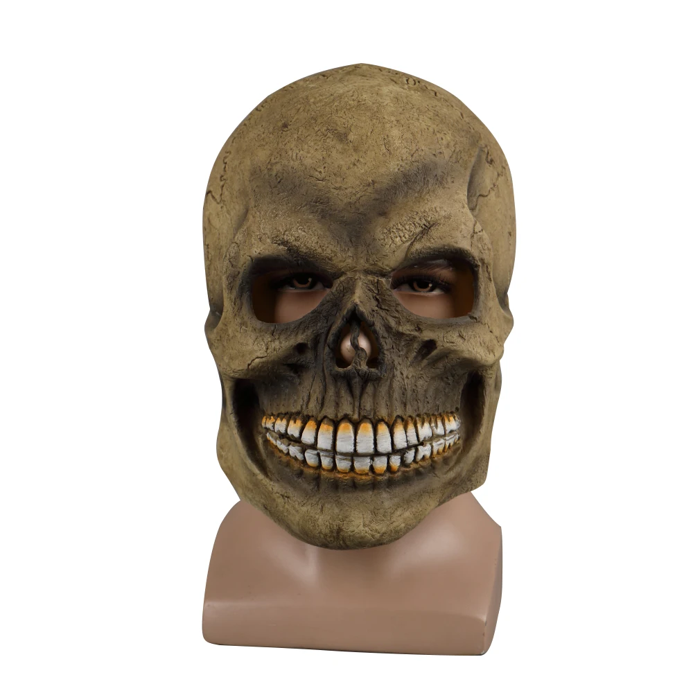 

Scary Skull Mask Full Head Halloween Masks Realistic Latex Party Mask Horror Cosplay Toy Props