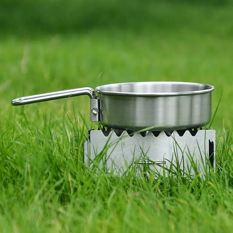 Mounchain Outdoor Mini Kitchen Alcohol Stove Camping Stainless Steel + 3pcs Windscreen | Спорт и развлечения
