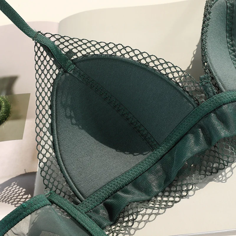 Мэм Bralette кружева Треугольники чашки сексуальное нижнее белье французские